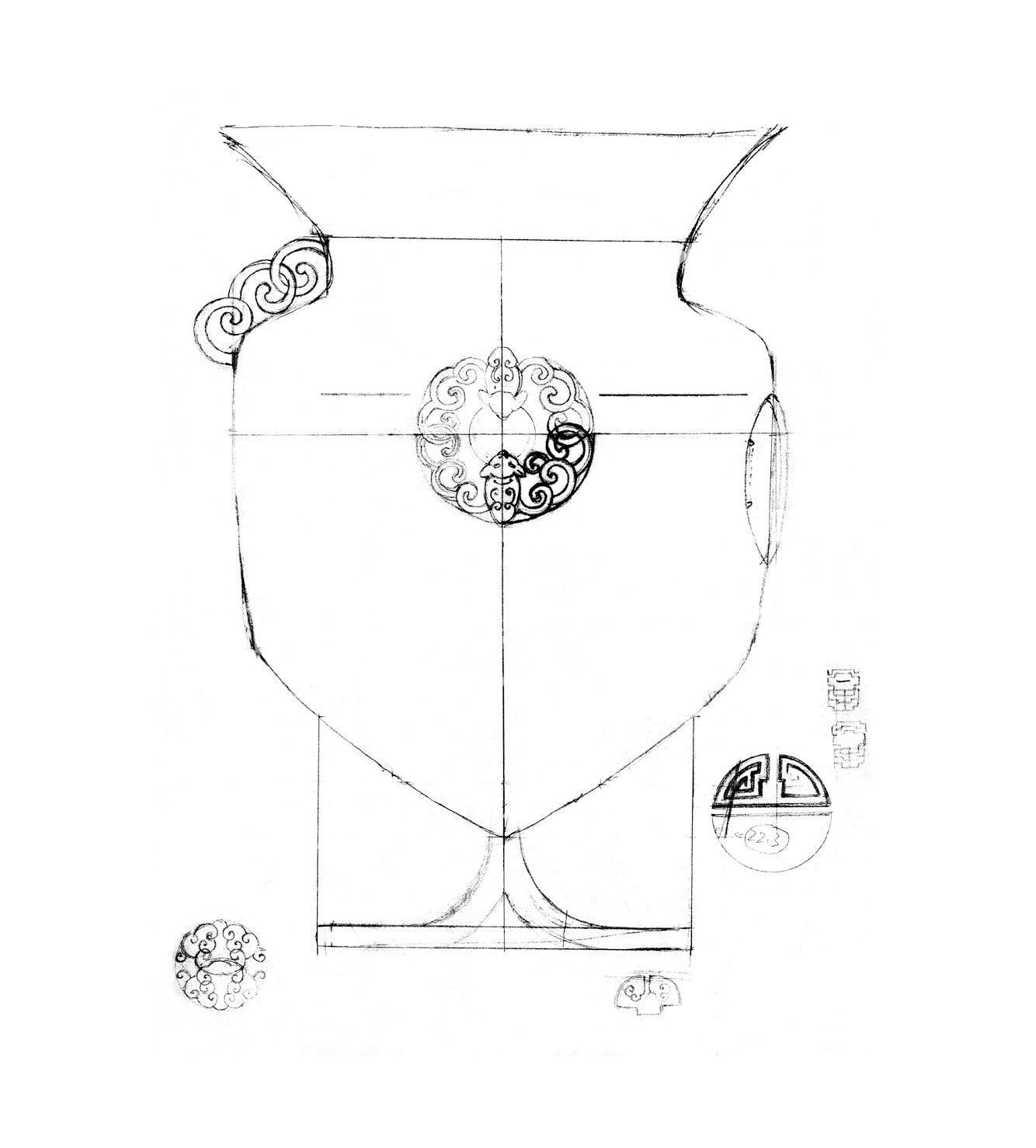 八方新氣白瓷藝術作品 王俠軍創作 大福手稿